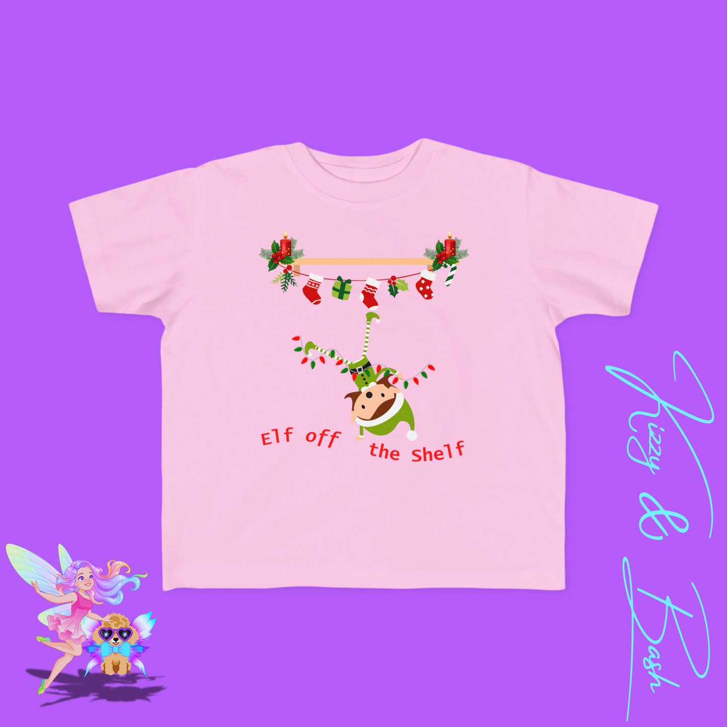 Christmas Elf Off the Shelf Shirt for Toddlers Perfect Elf Lover Gift Funny Holiday Graphic Tee Gift for Christmas Elf Fans Hilarious Holiday T-Shirt Funny Christmas Gift for Toddler's Fine Jersey Tee