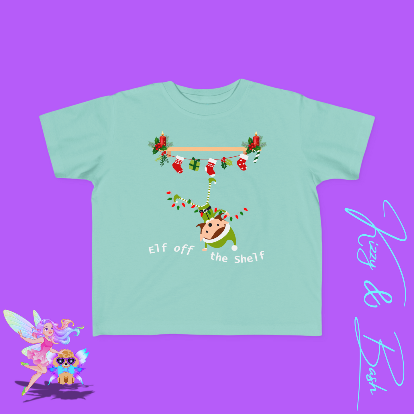 Christmas Elf Off the Shelf Shirt for Toddlers Perfect Elf Lover Gift Funny Holiday Graphic Tee Gift for Christmas Elf Fans Hilarious Holiday T-Shirt Funny Christmas Gift for Toddler's Fine Jersey Tee