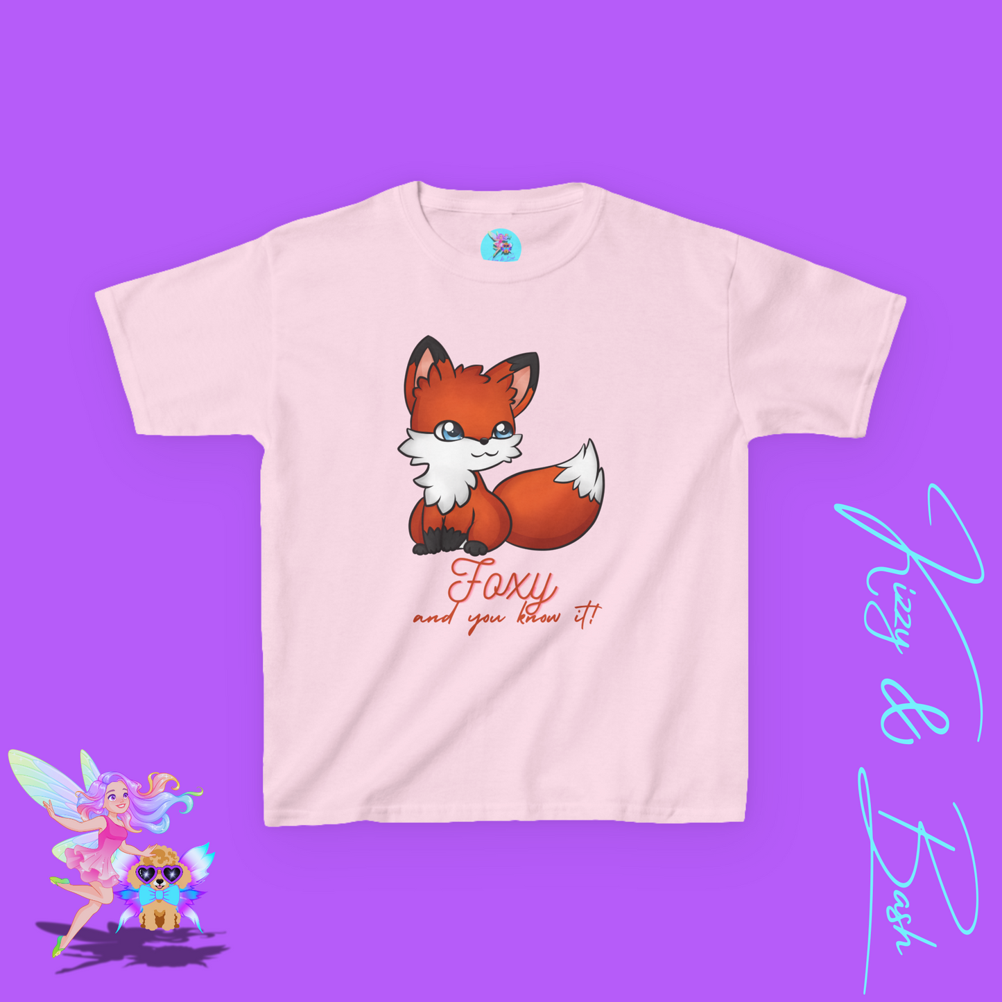 Foxy and You Know It Shirt Animal Pun Shirt for Kids Sassy Fox T-Shirt Cute Woodland Animal Gift for Animal Lovers Shirt Cute Empowerment Shirt for Her Funny Animal Shirt for Kids Heavy Cotton™ Tee
