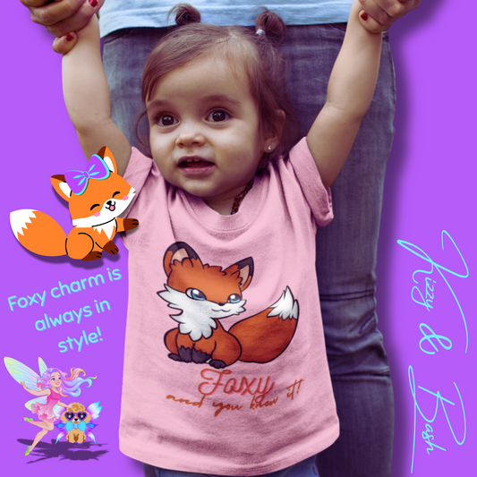 Foxy and You Know It T-Shirt for Toddlers Funny Animal Pun T-Shirt Cute and Confident Animal Shirt Empowering Forestcore Gift Idea Red Fox Woodland Shirt for Toddler's Fine Jersey Tee