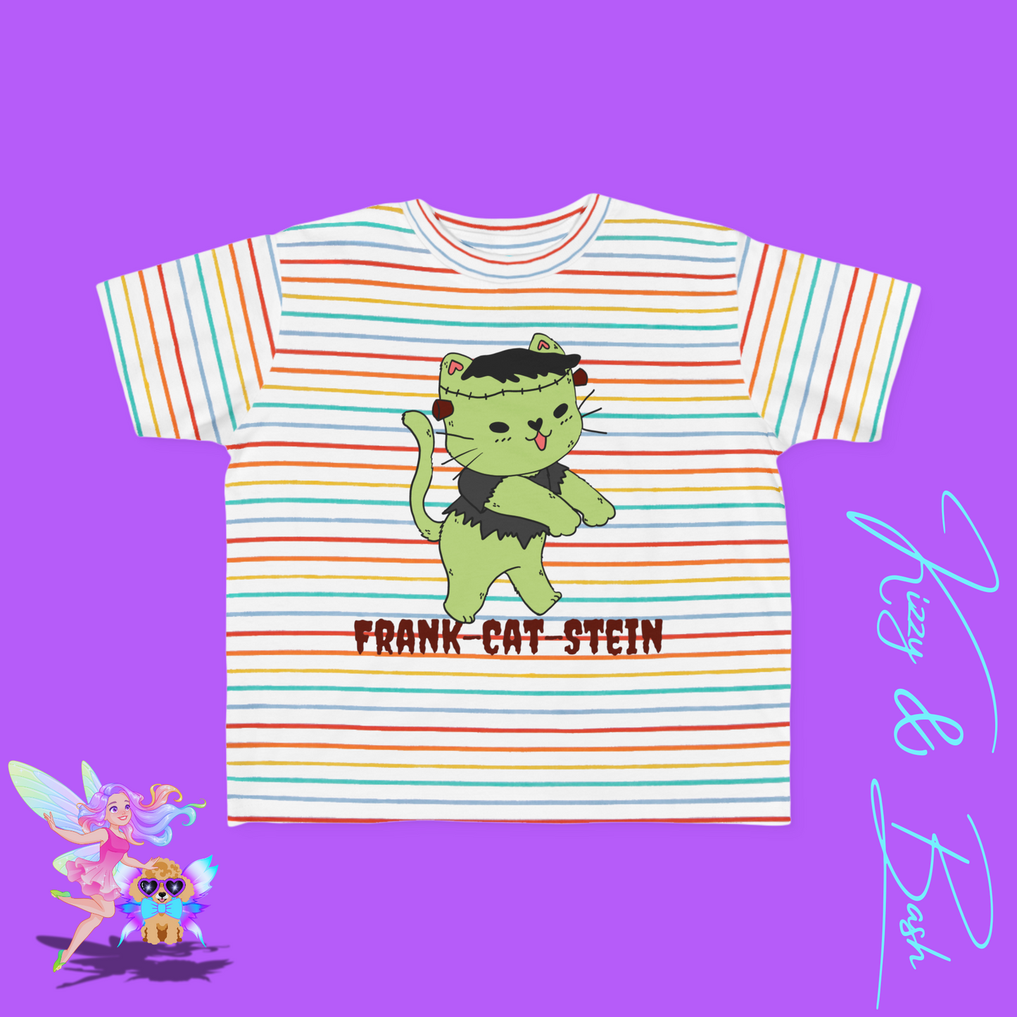 Frankenstein Kitty Cat Tee for Toddlers Funny Halloween Zombie Cat Halloween Pun Shirt Perfect Gift for Pun Lovers Gift for Cat Lovers Unique Gift for Frankenstein Fans Toddler's Fine Jersey Tee