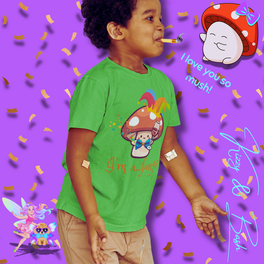 Funny Mushroom Shirt for Toddlers I'm a Fungi Pun T-Shirt Cute Cottagecore Party Tee Perfect Gift for Nature Lovers Shirt Punny Gift Idea for Toddler's Fine Jersey Tee