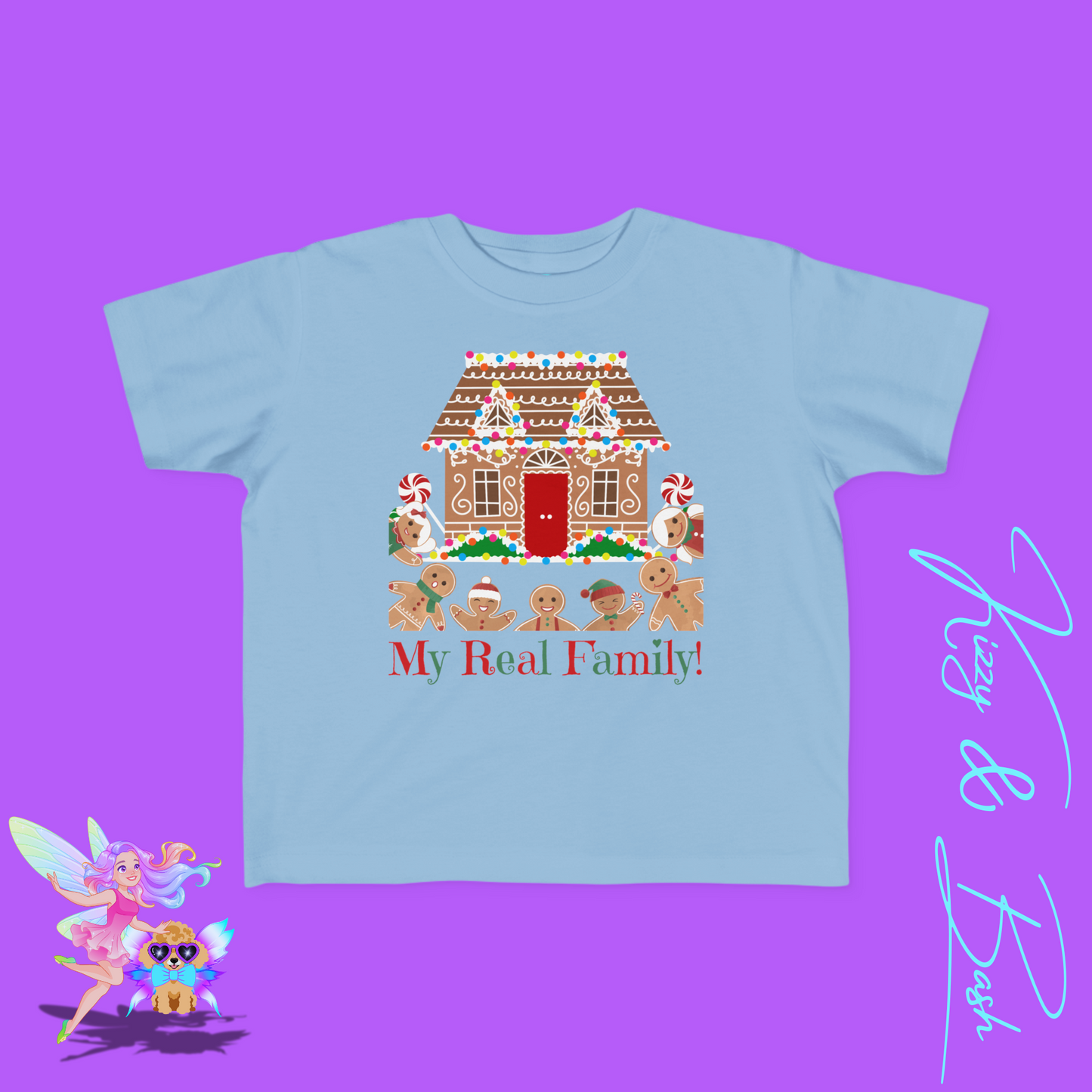 Gingerbread Family T-Shirt for Toddlers Funny Christmas Shirt for Him or Her Found Family Gift Idea Gingerbread Lovers T-Shirt Unique Gingerbread Shirt for Toddler's Fine Jersey Tee