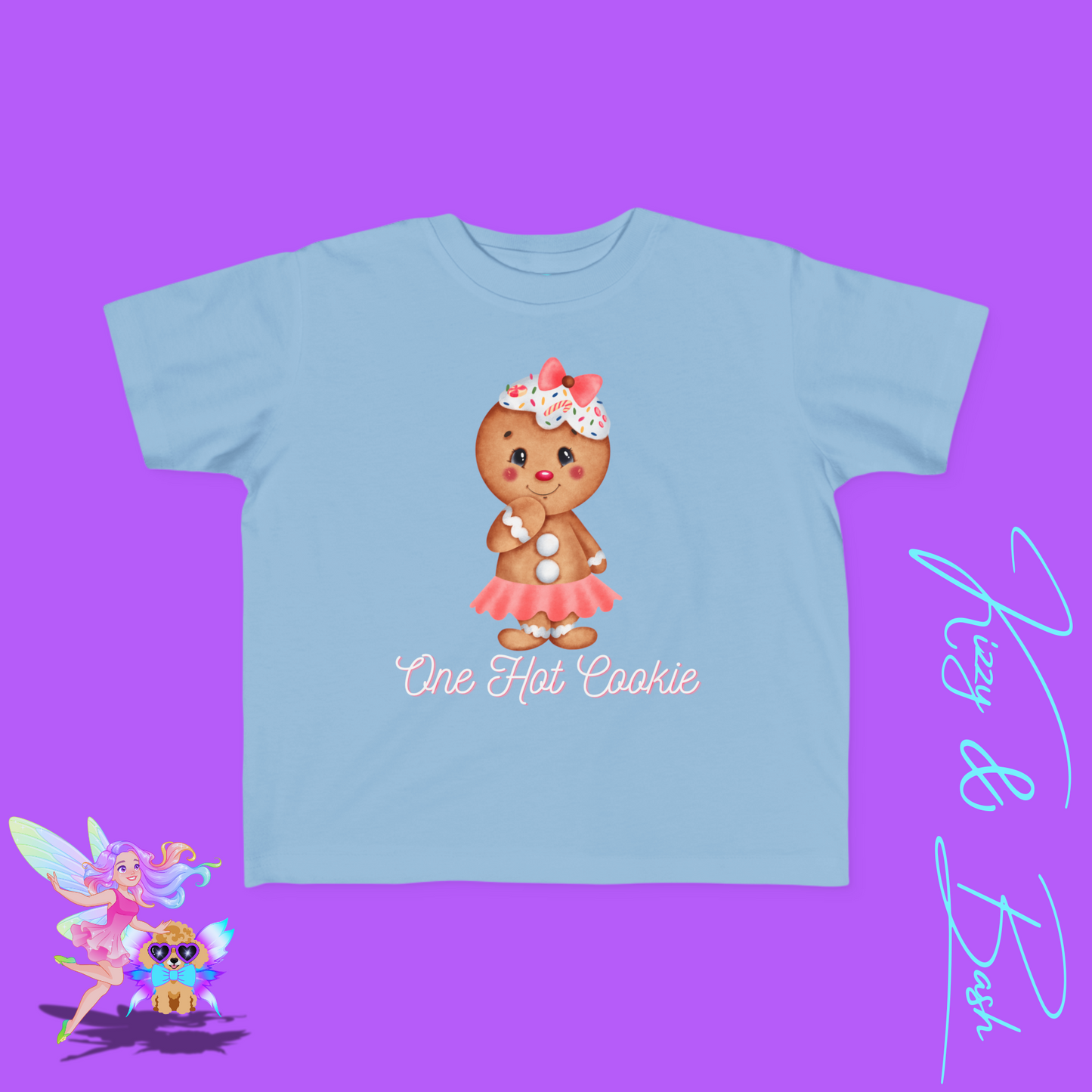Gingerbread Girl Cookie T-Shirt for Toddlers One Hot Cookie Pun Shirt Cute Holiday Shirt for Her Perfect Gift for Gingerbread Lovers Funny Christmas Cookie Shirt for Toddler's Fine Jersey Tee