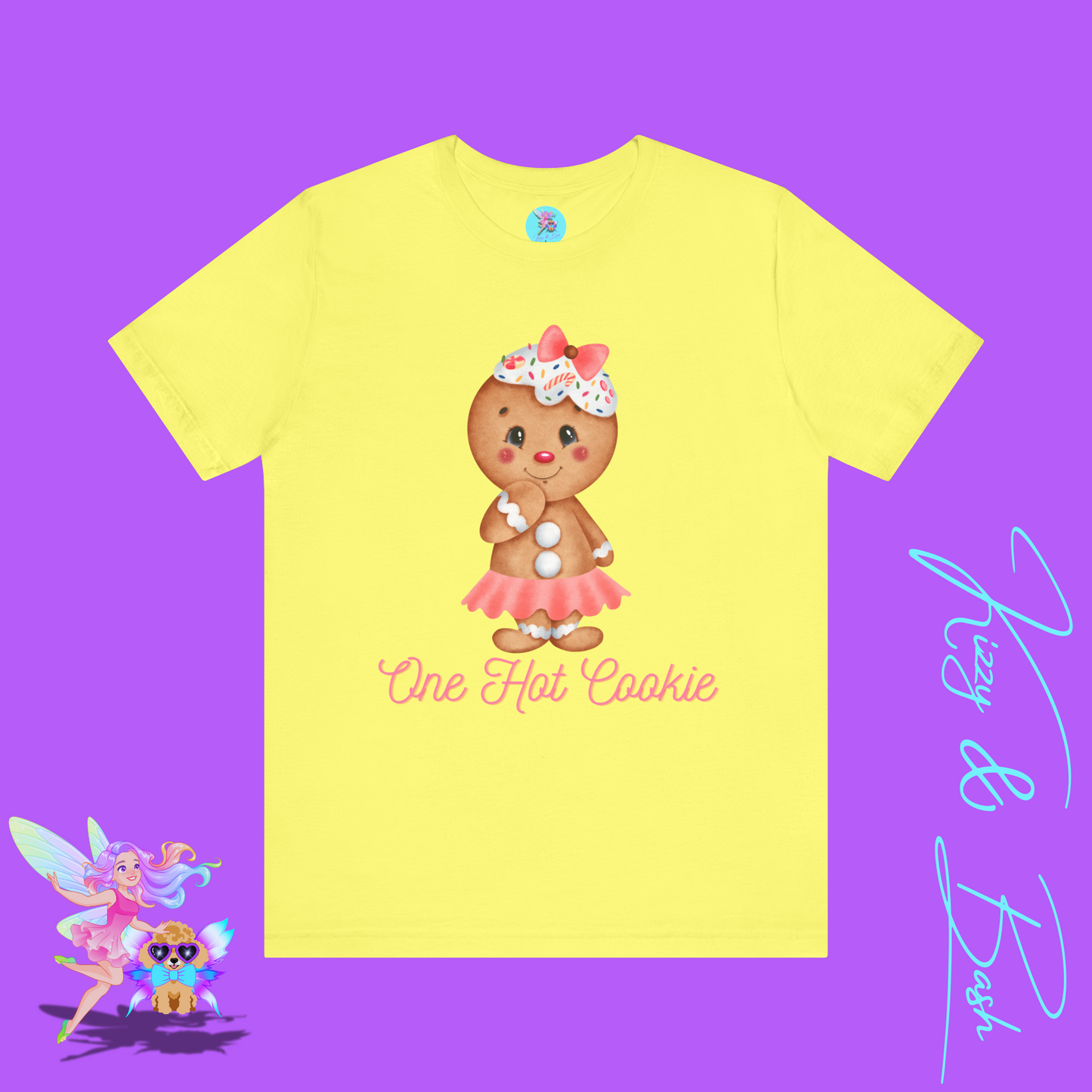One Hot Cookie Christmas Tee Cute Gingerbread T-Shirt Funny Holiday Shirt for Her Cute Christmas Gift for Friends or Family Adult Unisex Jersey Short Sleeve Tee