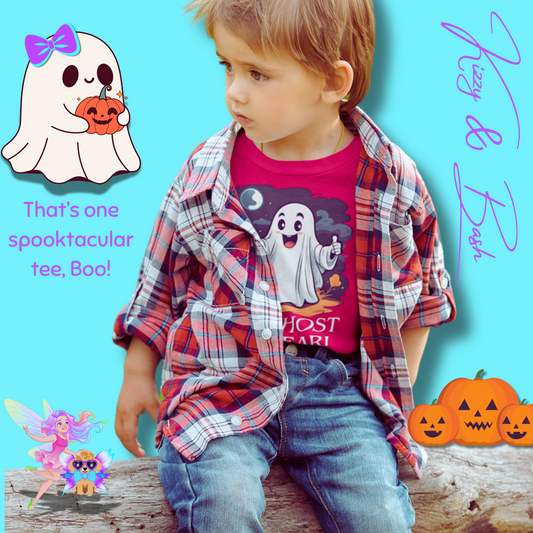 The Ghost is Clear Halloween Pun Shirt for Toddlers Gift for Halloween Lovers of Paranormal Apparel Punny Halloween Shirt for Friends and Family Funny Halloween Ghost Tee for Toddler's Fine Jersey Tee