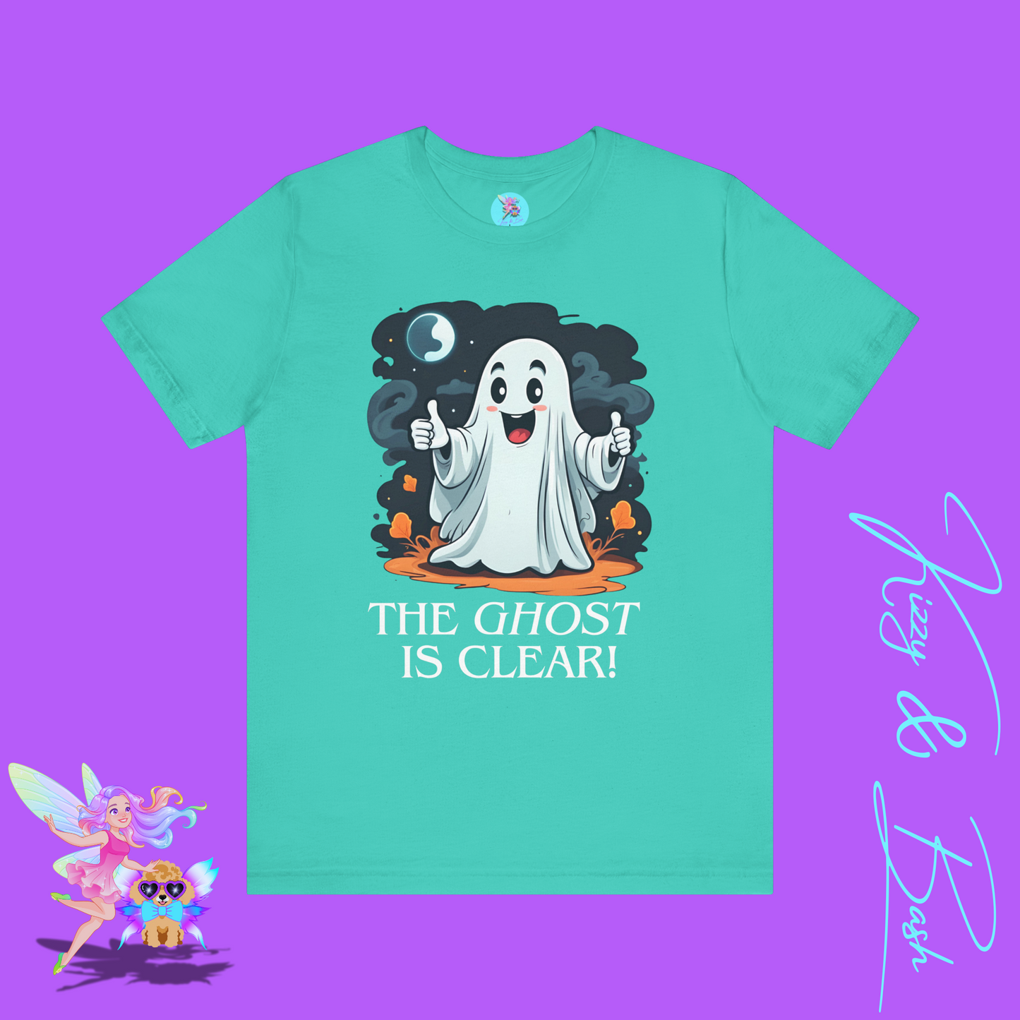 The Ghost is Clear T-Shirt Funny Halloween Ghost Tee Halloween Pun Shirt Unique Halloween Gift Silly Halloween Shirt for Friends & Family Paranormal Ghost Hunter Shirt Adult Unisex Jersey Short Sleeve Tee
