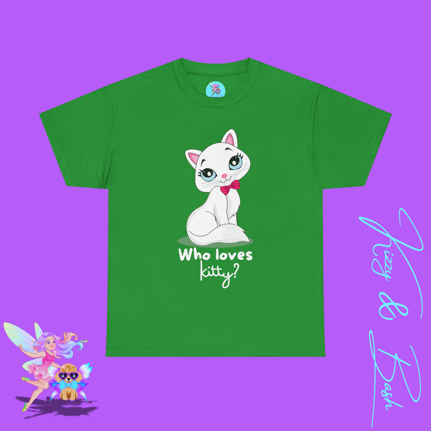 Who Loves Kitty T-Shirt for Her Fun and Flirty Feline Tee Cute Gift for Cat Lovers Unique Cat Mom Gift Funny Animal Shirt Perfect Crazy Cat Lady Shirt Unisex Heavy Cotton Tee