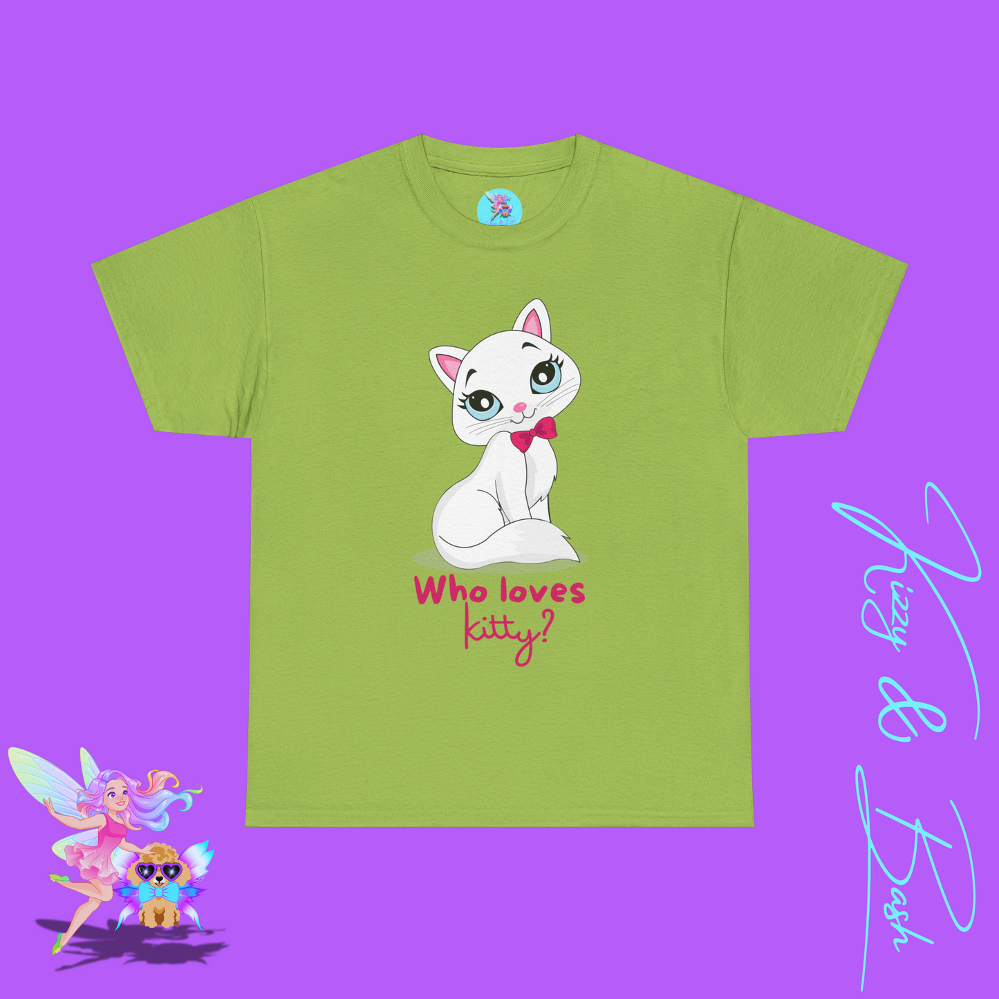 Who Loves Kitty T-Shirt for Her Fun and Flirty Feline Tee Cute Gift for Cat Lovers Unique Cat Mom Gift Funny Animal Shirt Perfect Crazy Cat Lady Shirt Unisex Heavy Cotton Tee