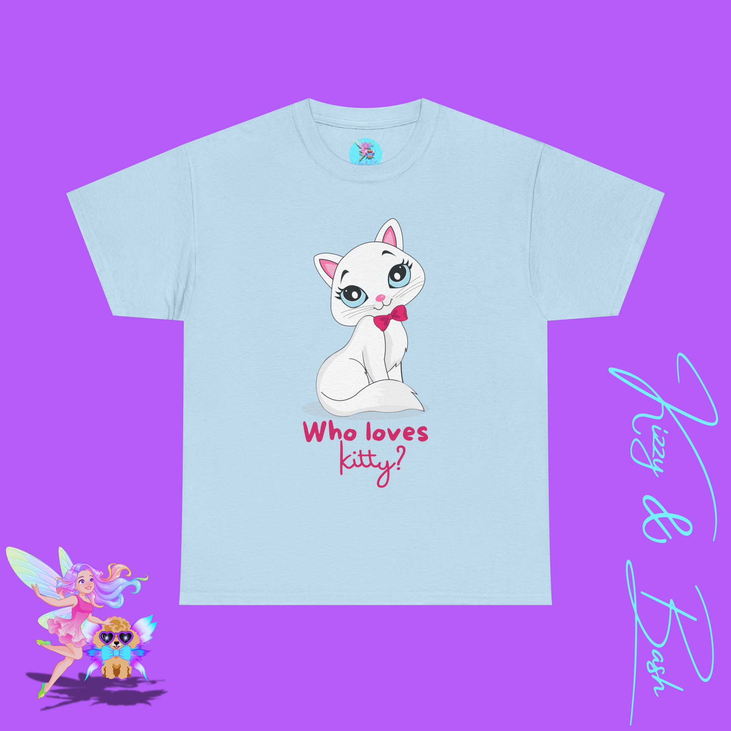 Who Loves Kitty T-Shirt for Her Fun and Flirty Feline Tee Cute Gift for Cat Lovers Unique Cat Mom Gift Funny Animal Shirt Perfect Crazy Cat Lady Shirt Unisex Heavy Cotton Tee