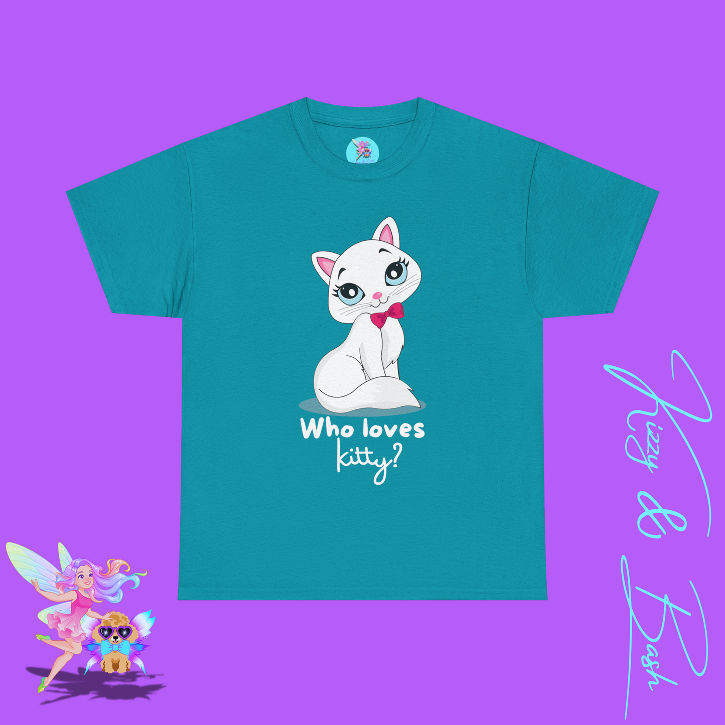 Who Loves Kitty T-Shirt for Her Fun and Flirty Feline Tee Cute Gift for Cat Lovers Unique Cat Mom Gift Funny Animal Shirt Perfect Crazy Cat Lady Shirt Unisex Heavy Cotton Tee