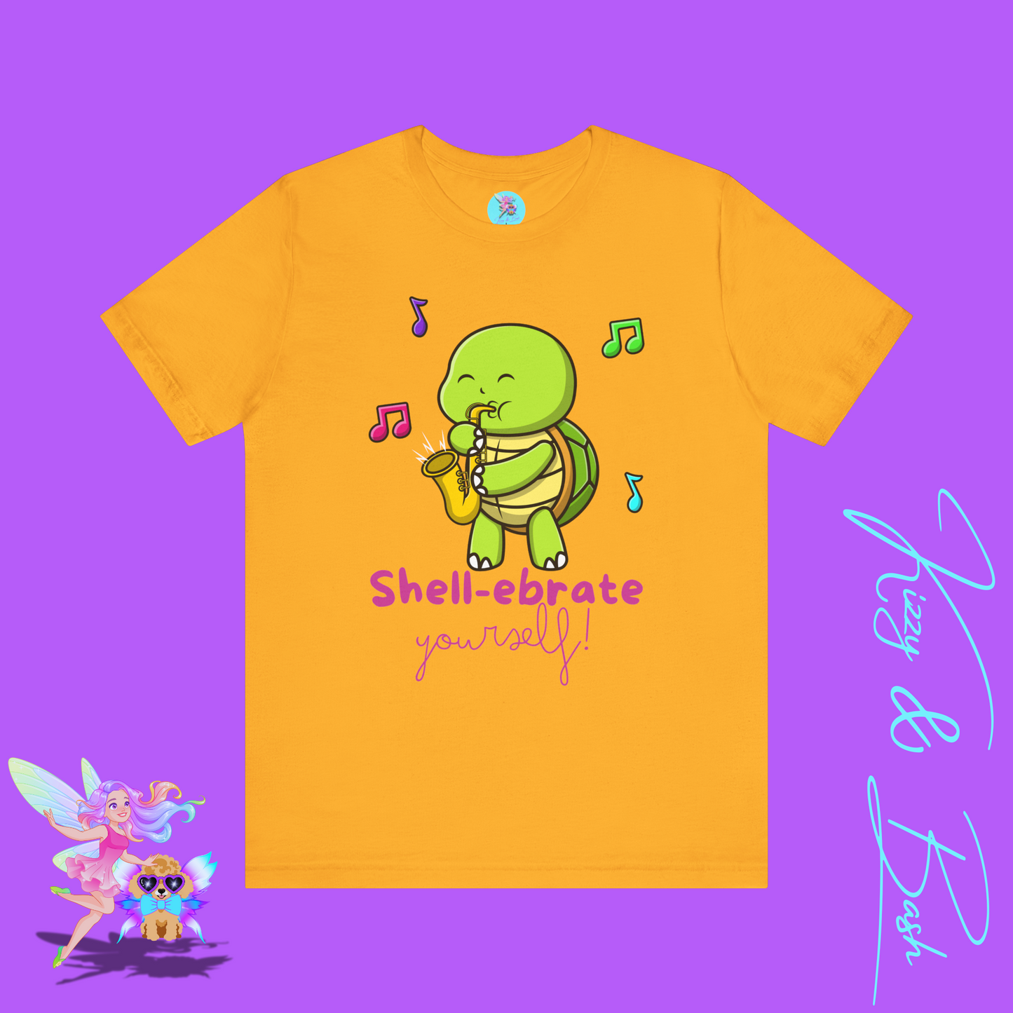 Saxophone Playing Turtle Shirt Shell-ebrate Yourself T-Shirt Funny Turtle Music Shirt Fun Gift for Music Lovers Band Camp T-Shirt  Band Student or Music Teacher Gift Adult Unisex Jersey Short Sleeve Tee