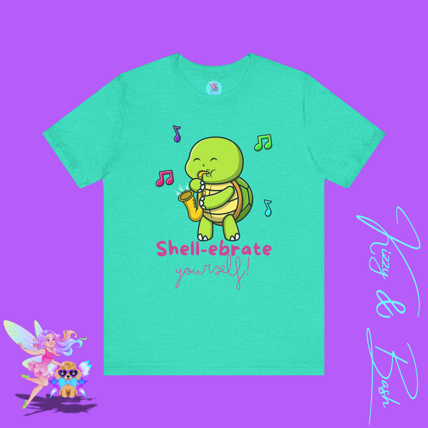 Saxophone Playing Turtle Shirt Shell-ebrate Yourself T-Shirt Funny Turtle Music Shirt Fun Gift for Music Lovers Band Camp T-Shirt  Band Student or Music Teacher Gift Adult Unisex Jersey Short Sleeve Tee