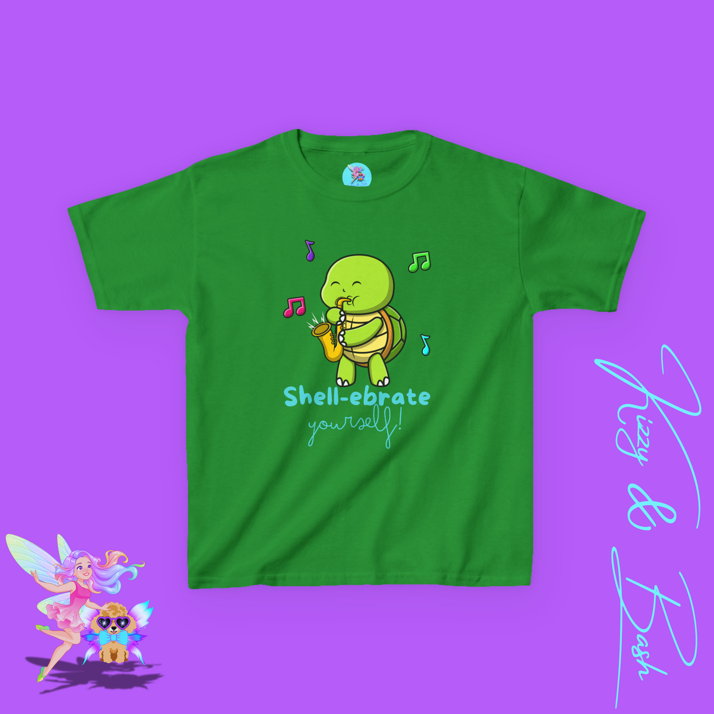 Saxophone-Playing Turtle Shirt for Kids Band Camp T-Shirt Gift for Music Lovers Funny Band Shirt Gift Band Student Gift for Turtles Lovers Motivational Shirt Self-Love Gift Idea for Kids Heavy Cotton™ Tee