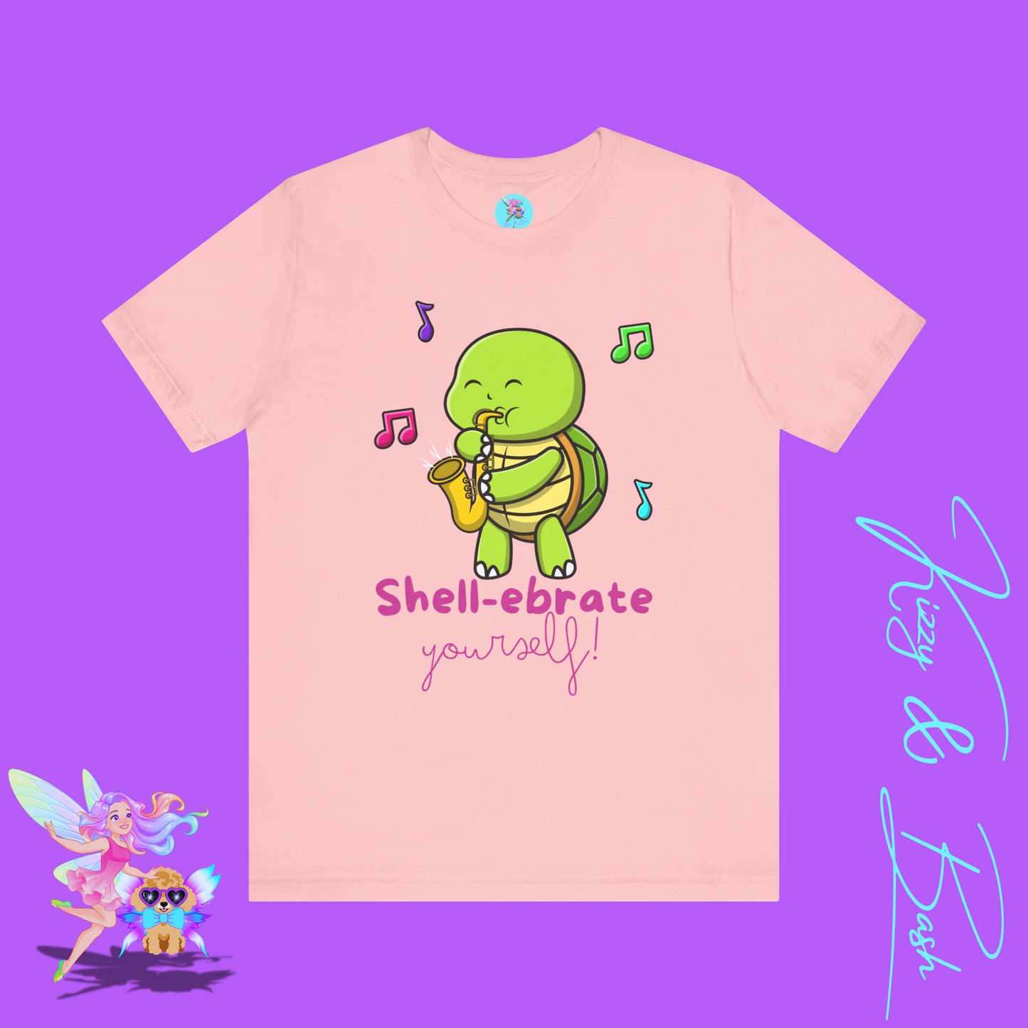 Saxophone Playing Turtle Shirt Shell-ebrate Yourself T-Shirt Funny Turtle Music Shirt Fun Gift for Music Lovers Band Camp T-Shirt  Band Student or Music Teacher Gift Adult Unisex Jersey Short Sleeve Tee